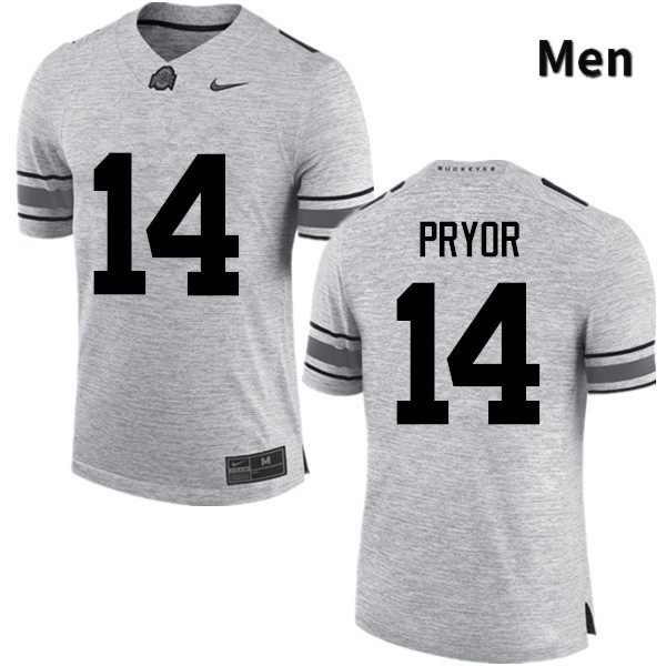 Ohio State Buckeyes Isaiah Pryor Men's #14 Gray Game Stitched College Football Jersey